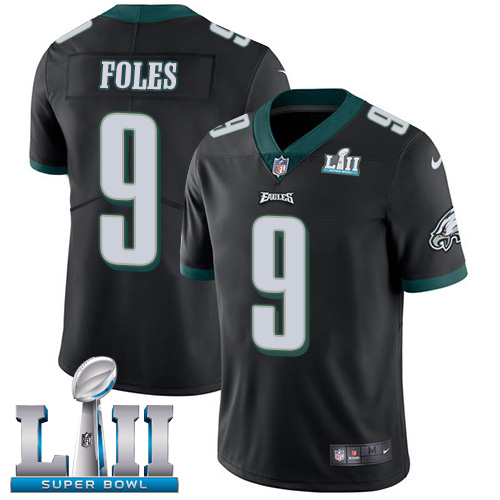 Nike Eagles #9 Nick Foles Black Alternate Super Bowl LII Youth Stitched NFL Vapor Untouchable Limited Jersey - Click Image to Close